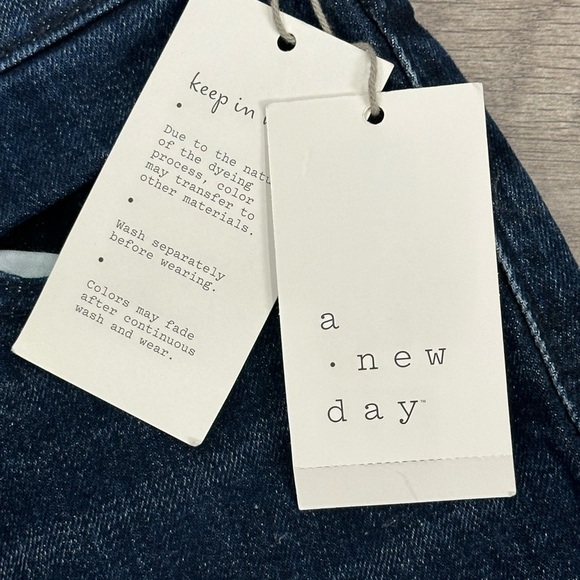 Womens a new day 4 27 Small Jeans Denim Navy Blue Bootcut Stretch High Rise NWT - Picture 7 of 12